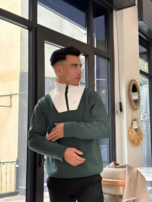 mivaro green sweatshirt man style urban